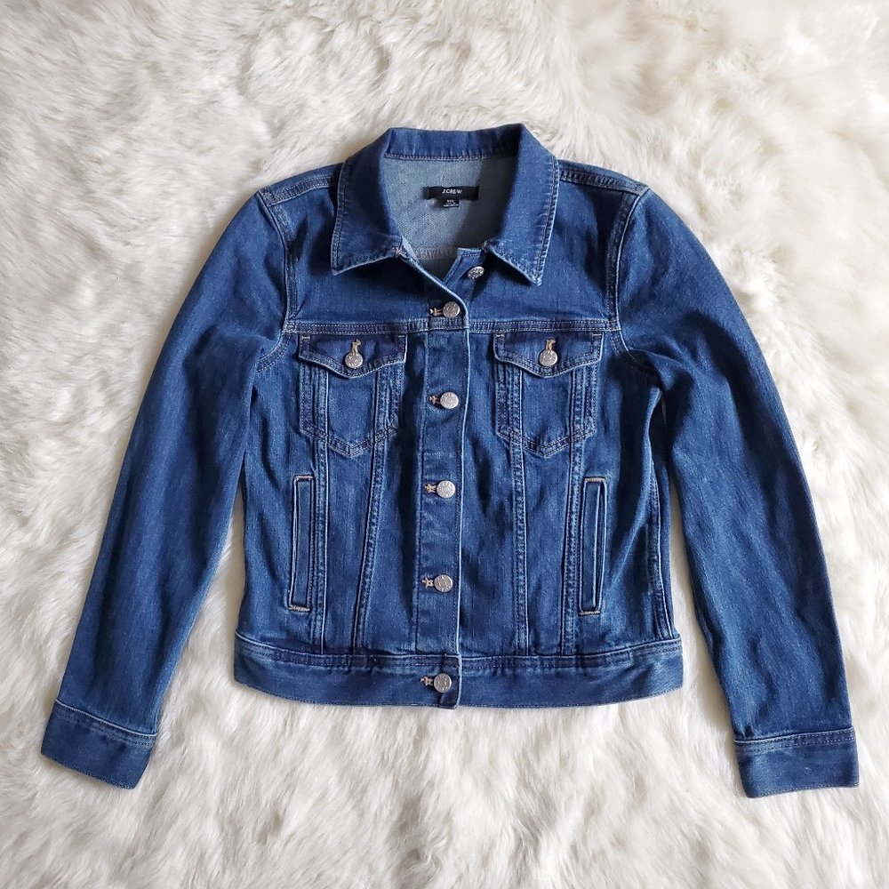J. Crew Classic Denim Jacket in Ocean Size XXS EUC - Picture 4 of 16